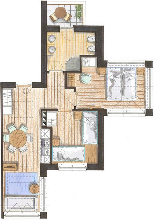 Color Home Suite Apartments Predazzo Cameră foto